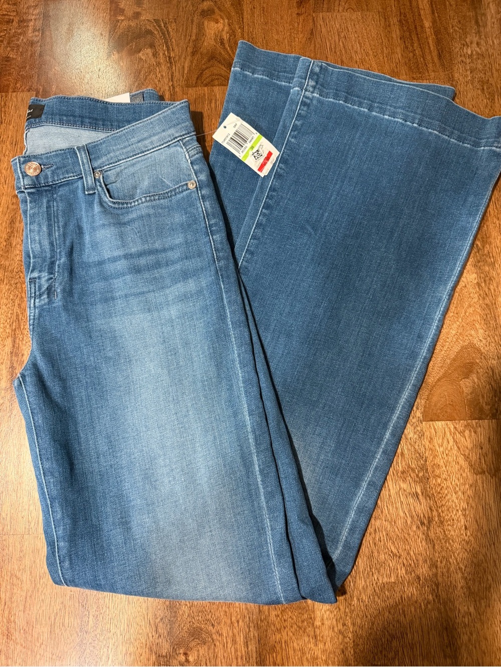 7 For All Mankind Light and Medium Blue Jeans (Long)